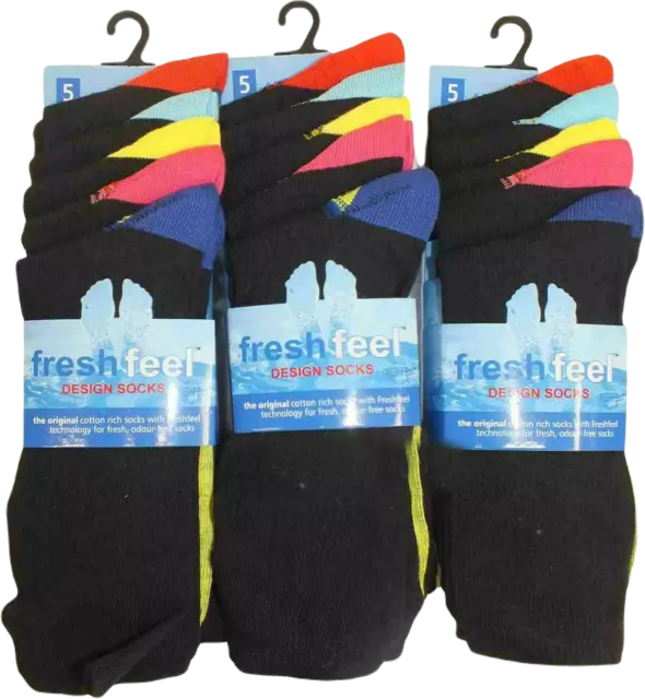 Boys 10 Pair Funky Heel Toe Design Socks Idea School Wear Cotton Rich Sizes