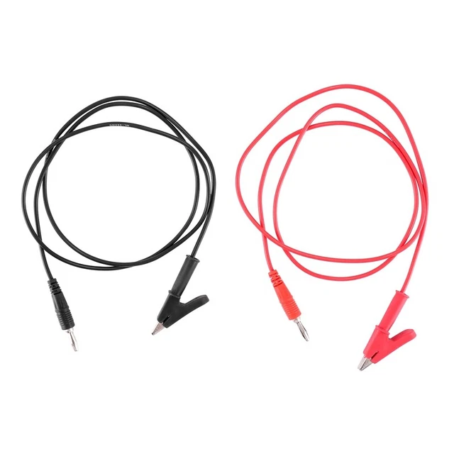 4X(1m roll clamp to banana connector test cable pair for multimeter Y7G2)