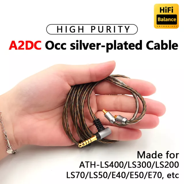 A2DC 6N Hifi Occ Balanced  Cable For ATH LS400 LS300 LS200 E40 E50 E70 LS70 LS50