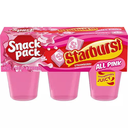 Snack Pack Starburst Strawberry 6 cups 552g