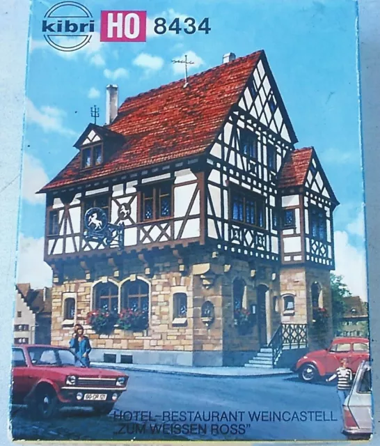 H0 Kibri BS 8434 HOTEL-RESTAURANT WEINCASTELL "ZUM WEISSEN ROSS" 10 x 10 x 14 cm
