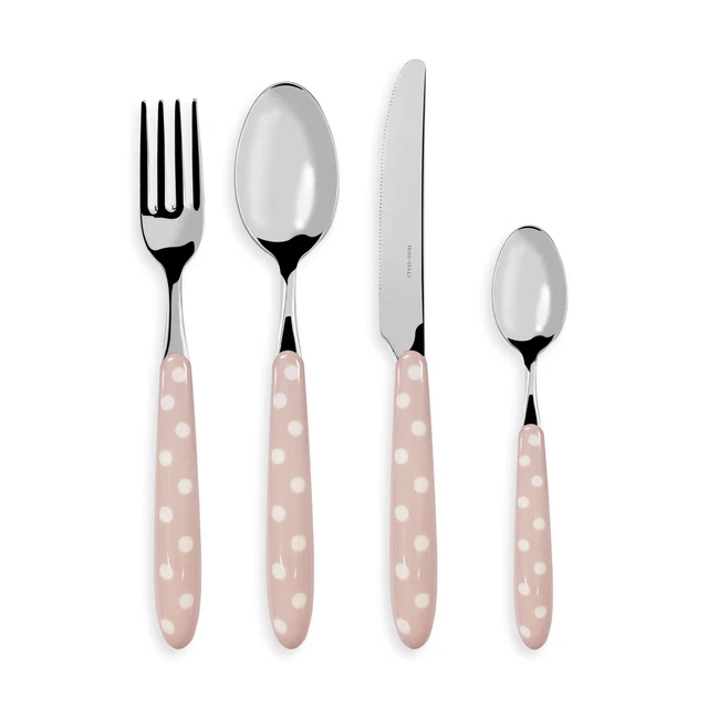 SET COUVERTS ISABELLE Rose Shabby Chic A Pois Acier Inoxydable Vintage set-couverts-isabelle-rose-shabby-chic-a-pois-acier-inoxydable-vintage