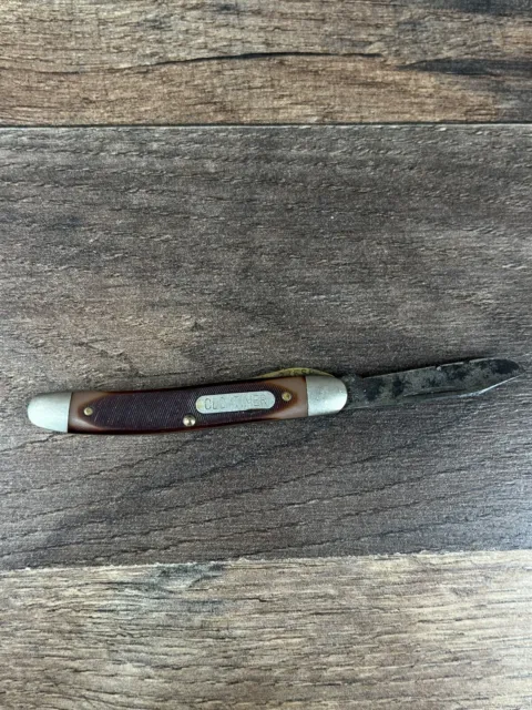 VINTAGE SCHRADE OLD Timer Single Blade Folding Pocket Knife, 18OT; Made ...