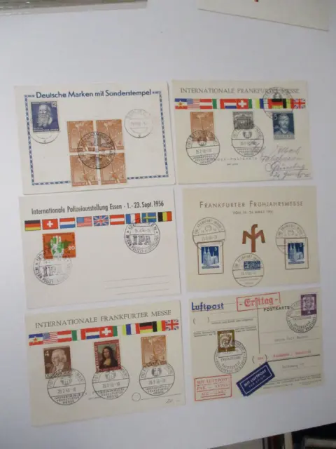BRD / Berlin Auswahl Sonderkarten / Postkarten 50er Jahre