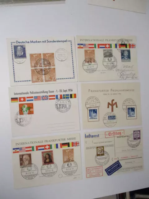 BRD / Berlin Auswahl Sonderkarten / Postkarten 50er Jahre