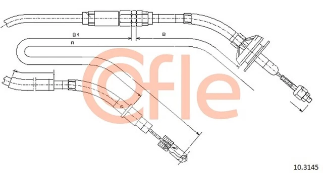 Cavo frizione COFLE cavo frizione 10.3145 per VW GOLF 2 19E 1G1 JETTA 1G2 165