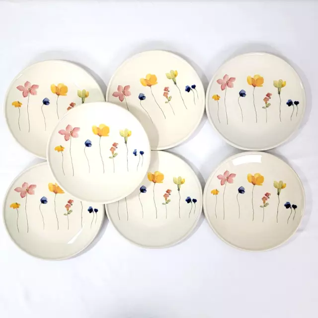 Royal Stafford Scattered Flowers Set of 7 Salad Plates 8 5/8” Luncheon England