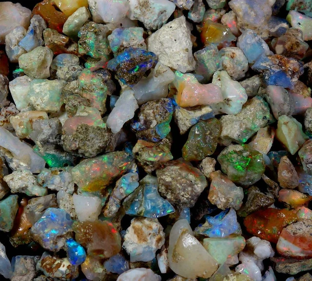 50.00 Cts 100% Lot Naturel Multi Shining Ethiopian Opal Rough Gemstone________
