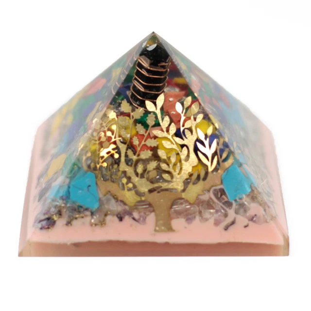 Lrg Organitpyramide 70 mm - Baum (Erdbasis)