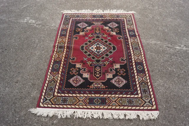 Alfombra Oriental Persa Antiguo Retro Carpet Manta Shag Vintage 100 x 145 A46