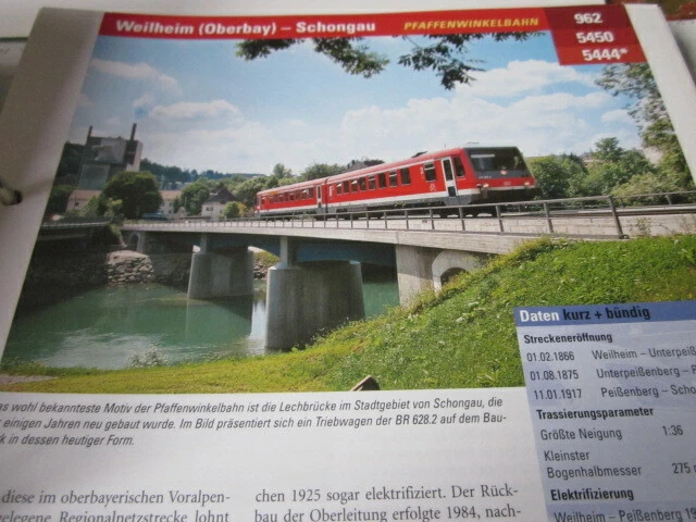 BAHNSTRECKE N 962 5450 Weilheim Schongau Pfaffenwinkelbahn 2S EUR 3,65