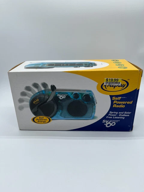 Freeplay Self Powered Emergency Windup Solar Radio NEW UNUSED Clear Blue S360