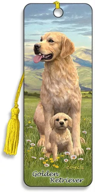 3D Bookmark Yellow Golden Retriever Labrador Dog PuppyAnimal Lover Gift Him Her