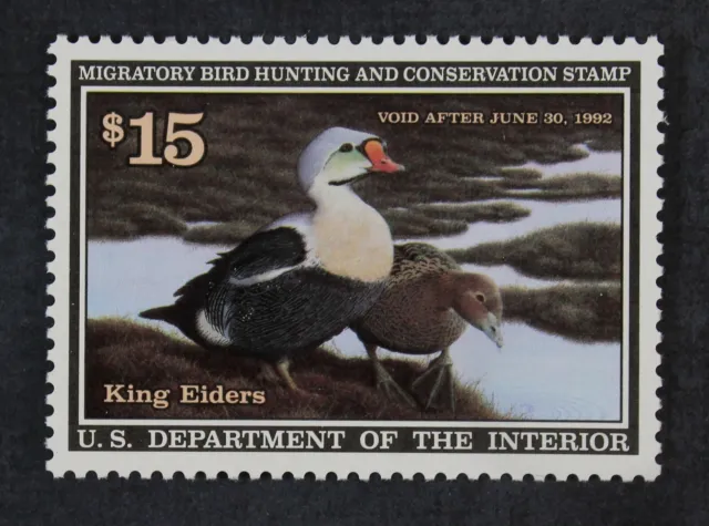 CKStamps : US Stamps Scott #RW58 $15 Duck Mint NH OG 1991 $30