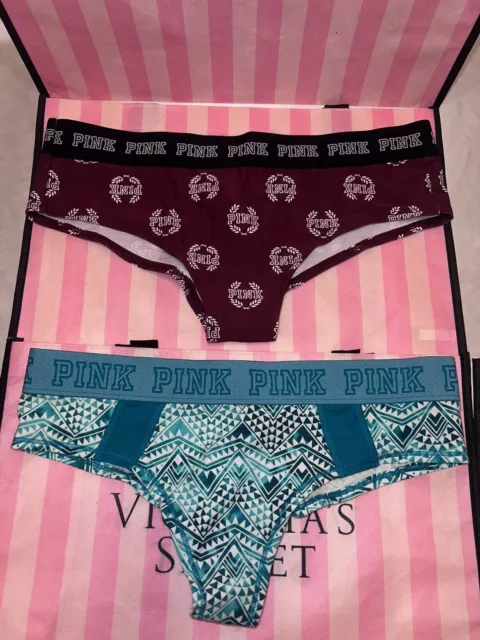 VICTORIAS SECRET PINK Cheekster Logo Band Panty Large ADORABLE (2