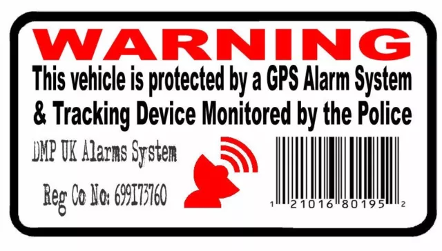 4 x GPS Tracking Barcode Security Alarm Warning Stickers Car Motorbike Van 75 mm