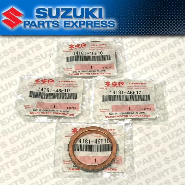 New 1997 - 2024 Suzuki Gsxr Gsx-R 600 750 Oem Exhaust Gaskets 4 Pack 14181-46E10