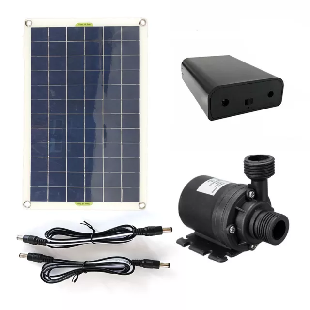 50W 800L/H DC 12V Waterfall Fountain Garden Pond Decor Solar Water Pump Kits