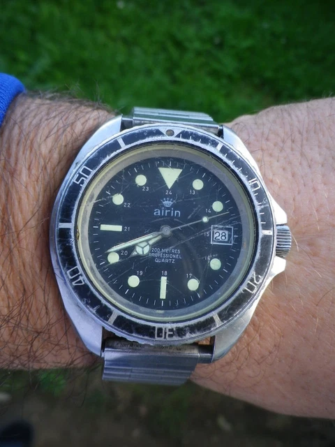 Montre De Plongée Automatique ROBUR Vintage 200m - Années 60 Boîtier Acier - Mécanique Automatique