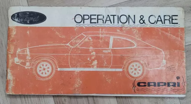 Ford Capri Mk2 Owner Handbook