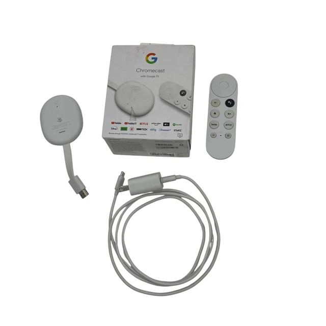 2、Chromecast with Google TV 4K GZRNL Google Chromecast 4K HDR Streaming Device with Voice Search