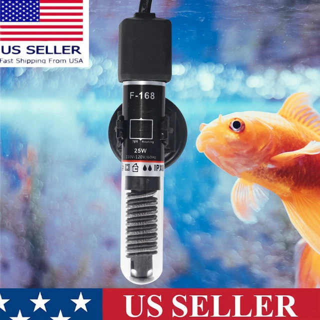 25W Aquarium Heater Betta Fish Tank Heater For 1-5 Gallon Small Fish Tanks