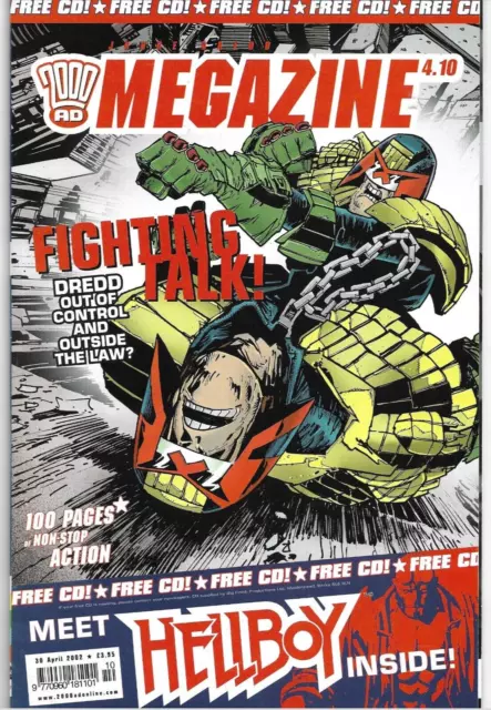 JUDGE DREDD MEGAZINE - Vol. 4  #10 (April 2002) ~ 2000AD [features HELLBOY]