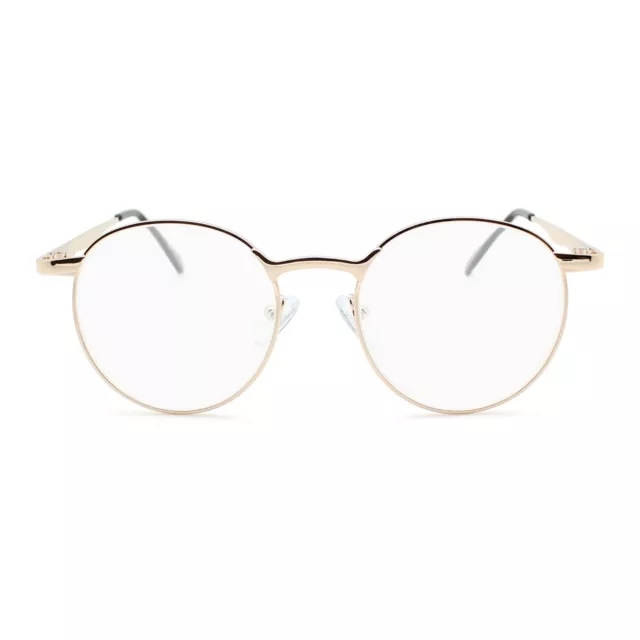 Premium metal frame reading glasses retro vintage round wire rimmed gold silver