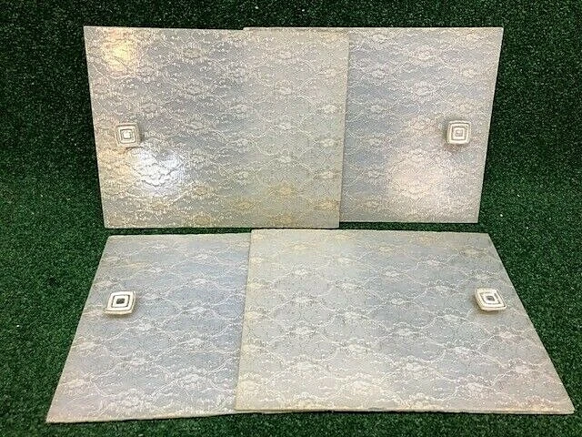 Vintage Salvage Cabinet Doors Plastic Lace Pattern Bathroom Kitchen Cupboard