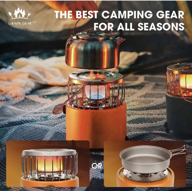 Campy Gear 2 in 1 Portable Propane Heater & Stove, Outdoor Camping Gas Stove