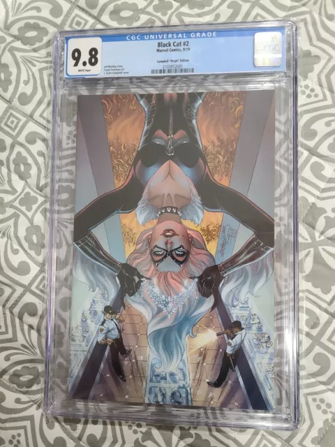 Black Cat #2 9.8 CGC J Scott Campbell Virgin Variant Cover Edition By Marvel