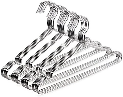 TIMMY Wire Hangers 40 Pack Stainless Steel Strong Metal Wire Hangers Clothes ...
