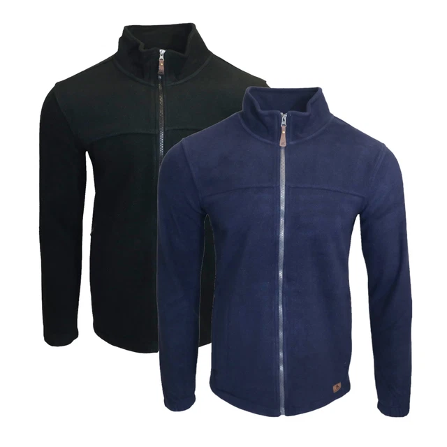 Mens Fleece Jacket Full Zip Polar Work Outdoor Warm Anti Pill Coat Top A45