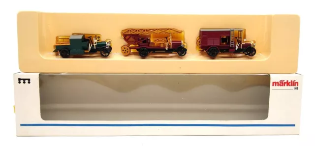 Marklin 1893 HO Scale Old Timer Fire Engine Truck Set 3-Pack NIB