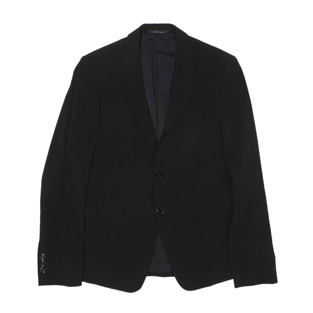 ARMANI Blazer Giacca Lana Nera Uomo S