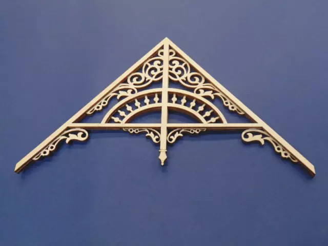 Dollhouse Miniature 1:12 Scale Victorian Gable 12/12 Roof Pitch