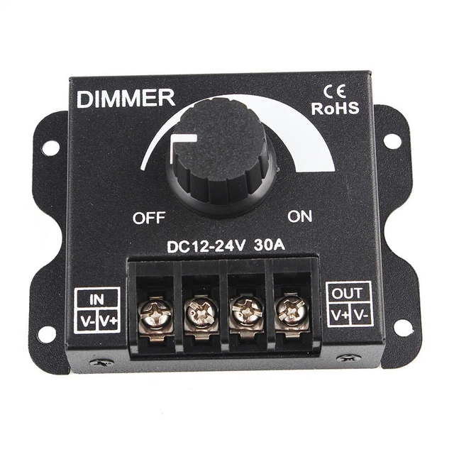 DIMMER DIMMER CONTROLLER 12v/24v 30A DC No Flickering Home Accessories