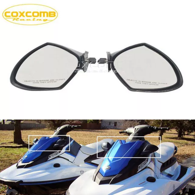 Pair Left&Right Side Rearview Mirrors For Yamaha WaveRunner VX110 Deluxe Cruiser