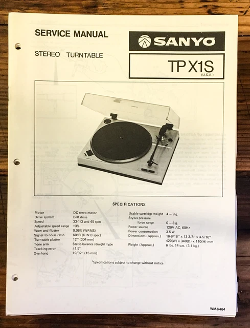 Platine Vinyle Sanyo TP-X1S – Entraînement Par Courroie, Retour Auto, Pour Réparation (bras HS)