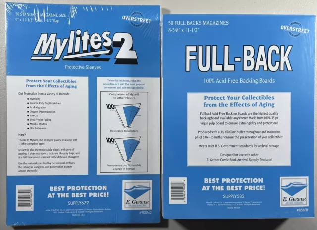 E. Gerber Mylites2 & Full-Back Std Magazine (50pcs) Set 900M2/858FB 35pt