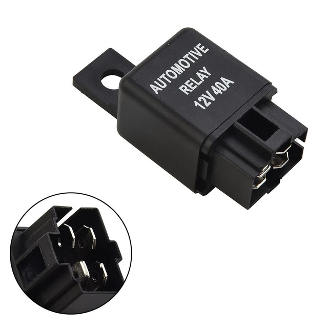 12V 40A Car Automotive Van Boat Bike 4 Pin SPST Alarm Relay For HID Headlights