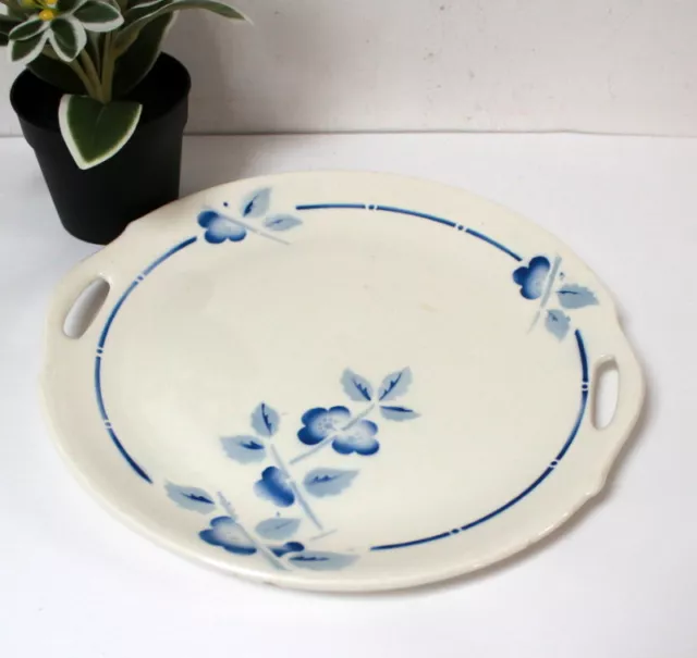 Assiette de présentation Fleurs bleues Saint Amand Moulin des Loups