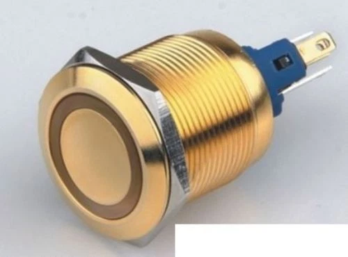 Luxus Starterknopf Start Knopf Startknopf Motorsport 22 mm vergoldet LED