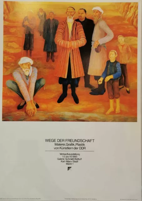 DDR Plakat Kunstausstellung (ca. 55 x 80 cm) - Original/Rarität