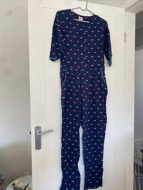 Tuta ragazza motivo blu navy John Lewis età 12
