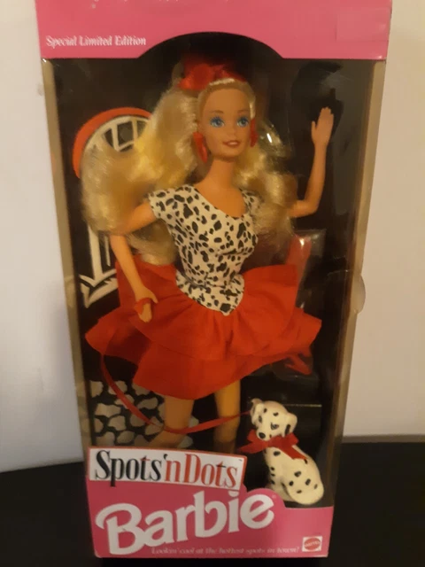 VTG 1993 Spots N Dots Barbie Doll - Special Edition - W/Dalmation Puppy