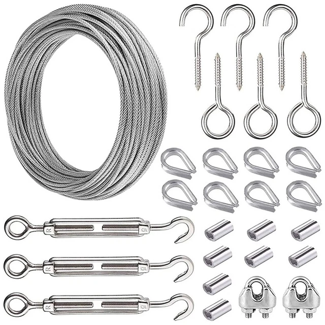 da Giardino da 15 M per Piante Rampicanti, Clip per Funi Metalliche pe K9K9