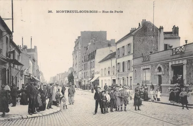 Cpa 93 Montreuil Sous Bois / Rue De Paris