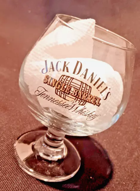 Jack Daniel's Vintage Single Barrel Tennesee Whisky Stemmed Snifter Glass RARE!!