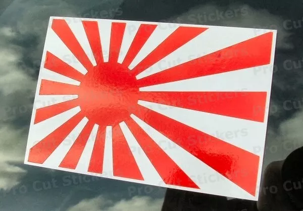 Rising Sun Flag Sticker Small - Large Size JDM Decal Japan Japanese 50mm - 500mm